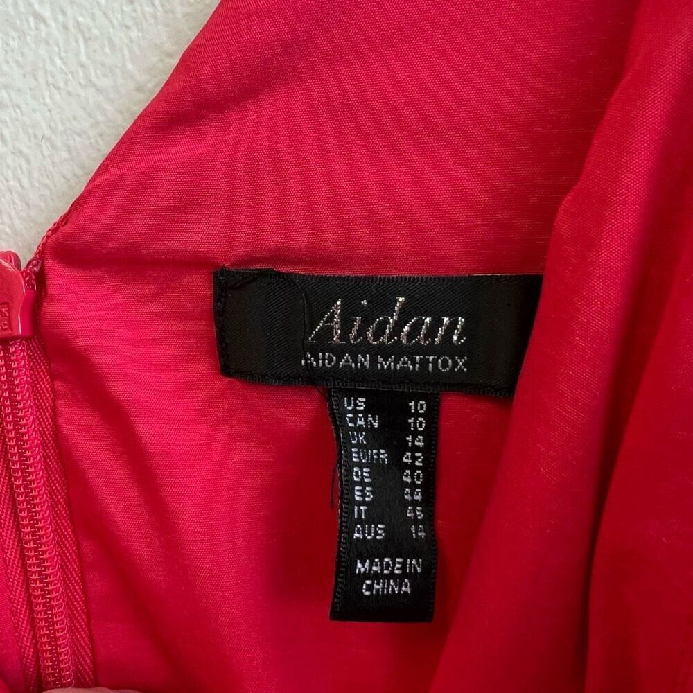 Aidan Mattox 10 Red Dress - Picture 8 of 13